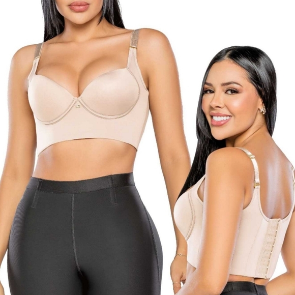 Stagmi Best Push Up Back Smoothing Bra Colombianas Faja "Magic Bra" Full Cup NEW - Picture 12 of 16